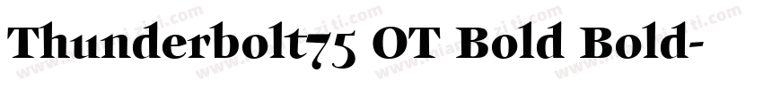 Thunderbolt75 OT Bold Bold字体转换